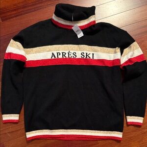 Lou & Grey Black and Red Sweater Size M NWT